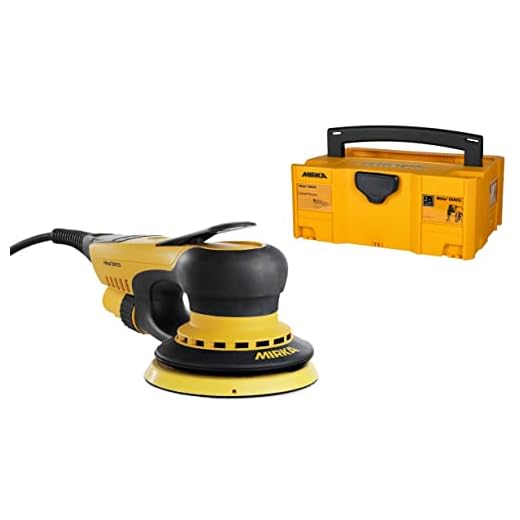 Mirka MID55020CAUS Direct Electric Random Orbital Sander, 5-Inch, Yellow, Black