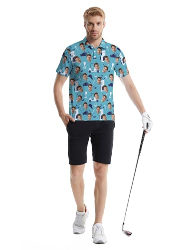Custom Face Photo Golf Polo