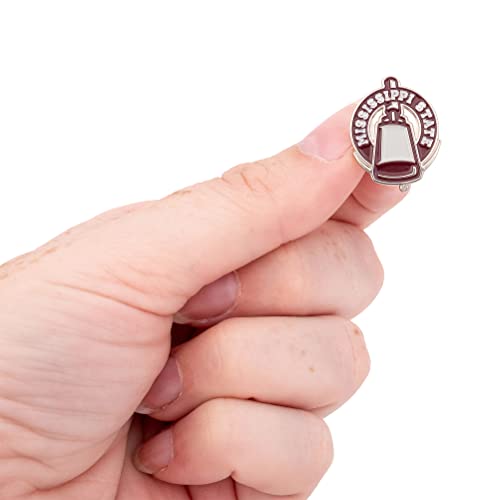 Image of Desert Cactus Mississippi State University Lapel Pin MSST Bulldogs Made of Metal for Formal Wear, Bag and Hat Jewelry, and Tie Tack