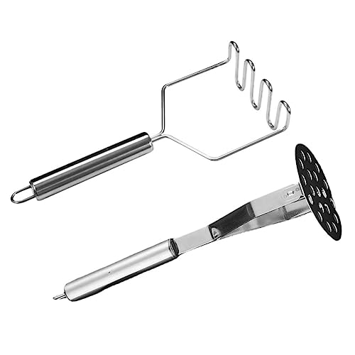 Ciieeo 2pcs Stainless Steel Potato Masher Ergonomic Kitchen Tool for Effortless Mashing for Home Cooking and Meal Prep