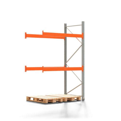 Palettenregal Artus - Anbauregal mit 3 Ebenen - Fachlast 3.000 kg - 3.000 x 1.900 x 1.100 mm (HxBxT) - Schwerlastregal