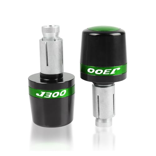 GMBAIH Logo Für Kawasaki J300 J125 2014 2015 2016 2017 2018 2019 2020 2021 J 300 22mm Lenkergriffe Lenkergriffende(Green 2)