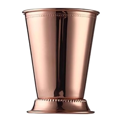 kowaku Cocktail Mug Beer Tumbler Shatterproof Beverage Juice Barware Toasting Glasses Mint Julep Cup for Bar Accessories Restaurant, Pink