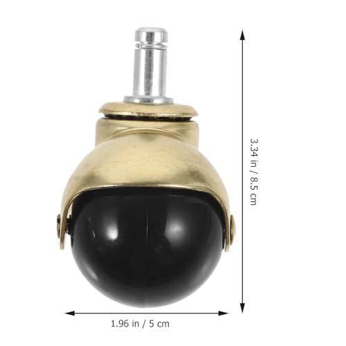 Roulettes en Pp et Acier BETOOKY : Lot de 5 Roues Fixation Tige