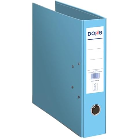 Dohe - 2-Ring Ecological Binder - FSC Mix AEN-COC-000243, Capacity 520 Sheets, A4+ Size 29x35 cm, 7 cm Spine with Card Holder, Easy Lever Opening, Office Material - Light Blue Cover