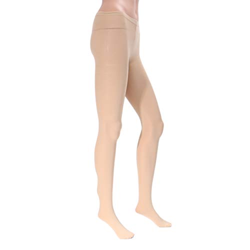 3 pares de meias femininas IMIKEYA para balé e dança latina para ioga (tamanho M, bege)