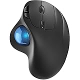 Nulea M501 ワイヤレス トラックボールマウス 3台接続可能 Bluetooth/USB接続 4段階DPI調節可能 充電式 親指操作 人間工学設計 6ボタン 進む/戻るボタン搭載 マウス 無線 Windows/Mac対応 ブルー