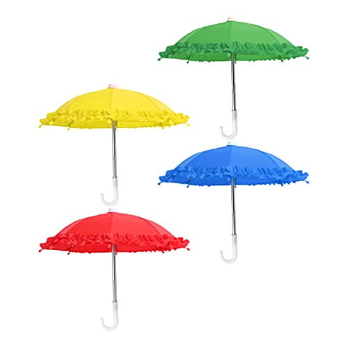 Balacoo 4Pcs Mini Parapluie Jouets Mini des Pluies Parapluie Modèle Dollhouse Miniature Parapluie Dollhouse Jouets Accessoires Photo Couleur Aléatoire Cover