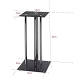 Hama Lautsprecherständer 2er-Set mit versteckter Kabelführung (universaler Boxen-Ständer mit Glas Auflage, Lautsprecher Standfuß für große Boxen bis 30kg, Speaker Stand mit Spikes, Höhe 64 cm) Schwarz - 4