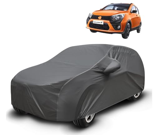 Image of Auto Hub Waterproof Car Cover Compatible with Maruti Celeriox with Mirror Pockets, Soft Cotton Lining, Celeriox Car Cover Waterproof, Grey