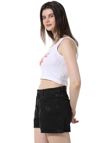Image of ONLY Women's Cotton Letter Print Regular Fit T-Shirt
