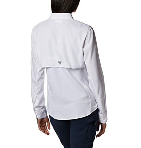 Columbia Women’s PFG Tamiami II Long Sleeve Shirt , White, Medium