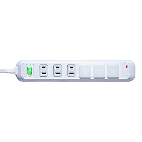 サンワサプライ(Sanwa Supply) 雷ガードタップ 6個口・2P 2m コンセントキャップ・マグネット付き TAP-SP216 の商品画像 4