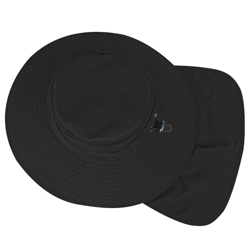 Sun-Hats-for-Men-Women-Fishing-Hat-UPF-50-Breathable-Wide-Brim-Bucket-Hats-Summer-UV-Protection-Safari-Hat-with-Neck-Flap
