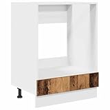 vidaXL Mueble de Horno Riga Madera Vieja 60 x 46 x 81,5 cm, Amplio Almacenamiento, gabinetes Modernos, estantes rectangulares, organizadores Wall-Mounted, Madera ingenierizada