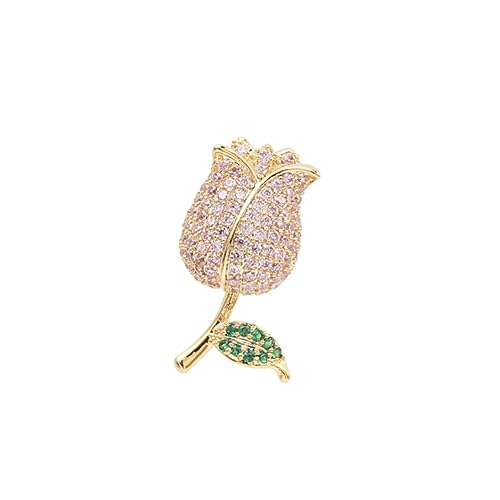 Broche rose métallique pour rehausser un tailleur de conférence ou une robe de fête
