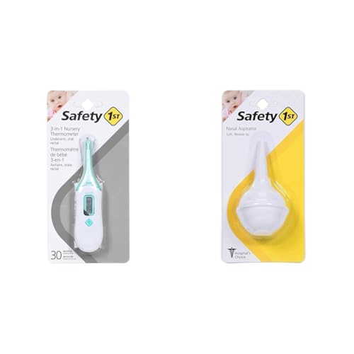 Image of Safety 1st 3-in-1 Nursery Thermometer, Analog & Nasal Aspirator, White, One Size