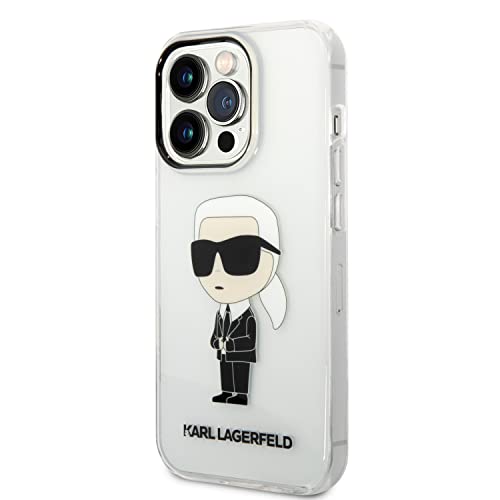 Karl Lagerfeld KLHCP14XHNIKTCT Coque Rigide Transparente pour iPhone 14 Pro Max