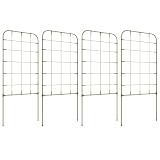 Outsunny Juego de 4 Enrejados de Jardín, Celosía 40x90 cm Verde