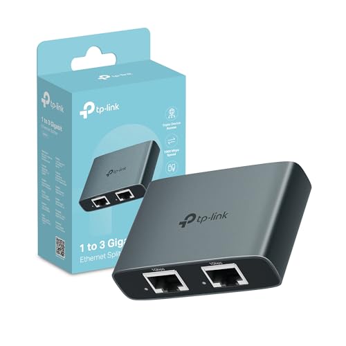 TP-Link EH310 Sdoppiatore Ethernet Gigabit 1000 Mbps, 1→3 uscite, Cat 5e/6/7/8, alluminio, Plug&Play
