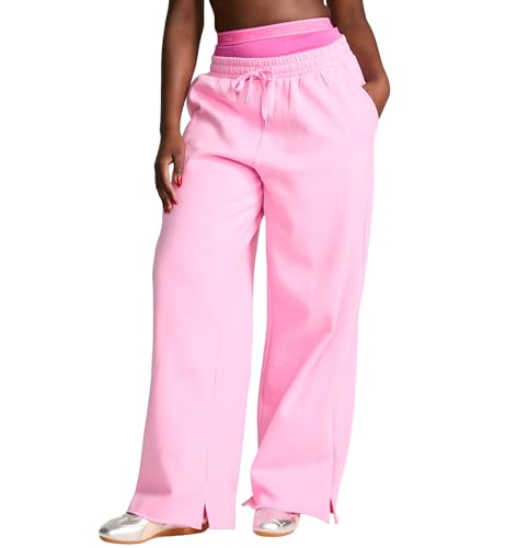 Victorias Secret Pink Womens Campus Fleece Wide-Leg Sweatpants Pink Lollipop (XXL)
