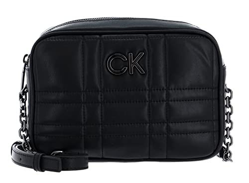 Calvin Klein Damen Re-Lock Quilt Kameratasche Crossovers, Ck Schwarz