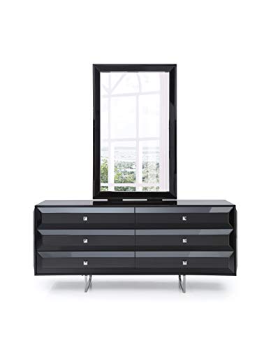 Whiteline Modern Living Abrazo Dresser, Black #TOP1