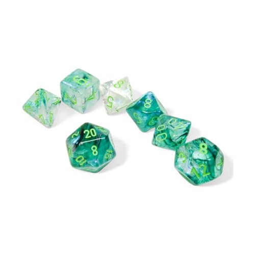 Image of Chessex - Borealis Polyhedral 7 Dice Set - Kelp