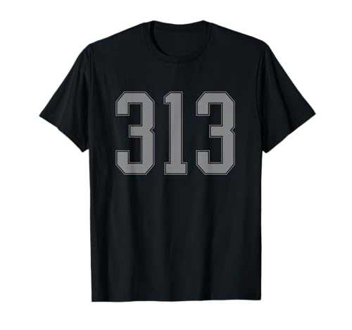 Detroit 313 Area Code Motor City T-Shirt