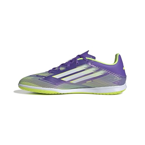 adidas Unisex F50 Club Indoor Football Boots Fußballschuhe, Purple Rush/FTWR White/Lucid Lemon, 40 2/3 EU