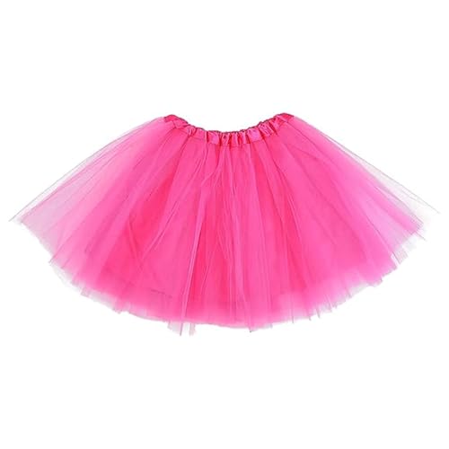 VPB Falda de Tutú para Mujer,Tutu Elastico Tul 3 Capas,Tutu Tul Falda Disfraz para Ballet,Retro 80s para Carnaval Carnaval Semana Santa Fiesta Halloween