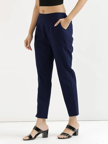 Image of Chiraiyaa Women Cotton Trouser Pant - Versatile Regular Fit for Office, School, and Casual Wear | Pack of 2