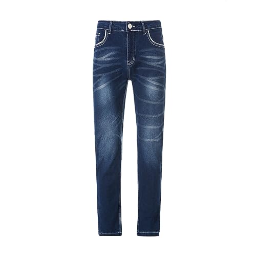 Jeans classiques multi-poches slim-fit de qualité supérieure
