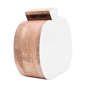 Woodenapplewithwhiteenamelfigurinefreestandingtabletopfalldecoration49inches Urban Country Home Decor Wooden apple with white enamel figurine freestanding tabletop fall decoration 49 inches urban country home decor