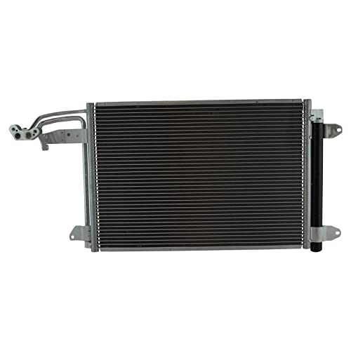 Image of TRQ A /C Condenser & Receiver Drier Assembly for 06-13 Audi A3 06-13 A3 Quattro 08-09 TT 08-15 TT Quattro 07-16 VW Eos 10-14 Golf 06-14 GTI 06-14 Jetta 08 R32 06-09 Rabbit