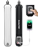 Solar Camping Lantern - Inflatable LED Lamp, USB Rechargeable, 4 Lighting Modes, IP66 Waterproof - Portable Collapsible Tent Light for Hiking, Survival Kits, Hurricane & Power Outage (Black)