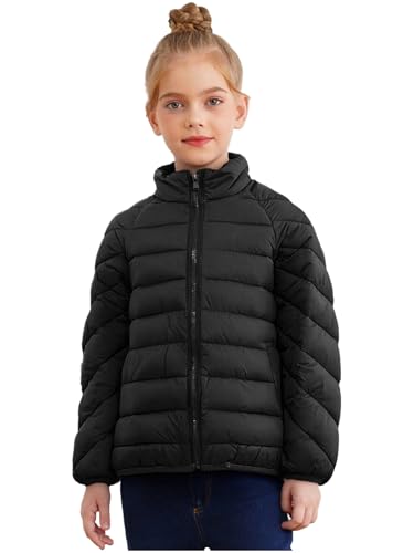 Image of Linjinx Kids Girls Boys Winter Coat Water-Resistant Zipper Puff Jacket Warm Lightweight Down Coat Outerwear