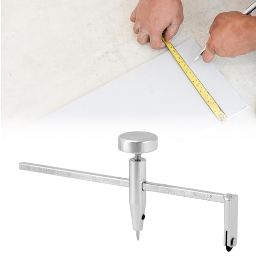 Image of QWORK Durable Drywall Circle Cutter, Sturdy Metal Construction