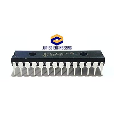 MCP23017-E/SP MCP23017 16-Bit I/O Expander with Serial Interface 1.7 MHz I2C Breadboard-Friendly IC DIP-28 (1 Piece)