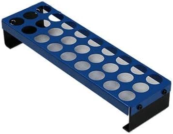 Uratech Collet Racks |TG - 75 collets | Cold rolled steel – 16 Gauge | Powder coated finish | Easy assemble | Lista Blue color | 33 Collets capacity