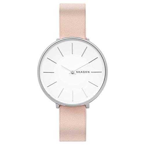 Skagen Damen Analog Quarz Uhr mit Leder Armband SKW2690