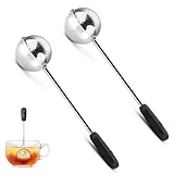 Infuseur boule à thé rotative (lot de 2) | Cuillère passoire à thé en acier inoxydabl...