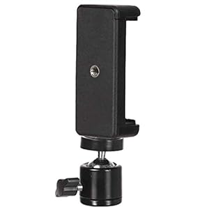 HOJI Mobile Holder and Mini Tripod Ball Head Set for Tripods, Light Stand (1/4 Mount)