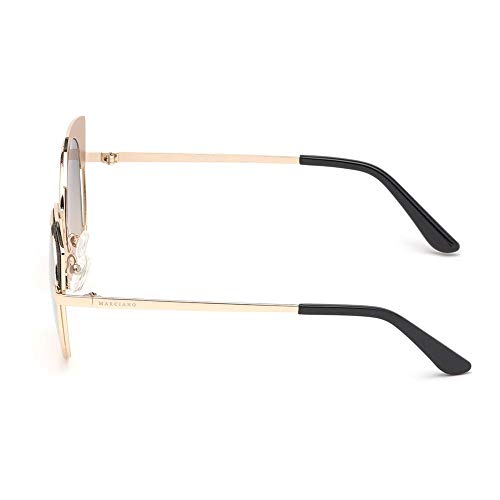 Guess By Marciano GM0796 Sunglasses - Men's, Gold Frame, Smoke Mirror Lenses, 53 mm GM07965332C2