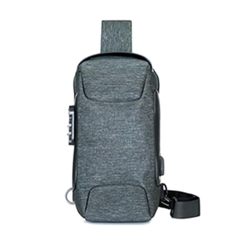 Pochette de poitrine antivol vert avec fermeture de sécurité et port USB