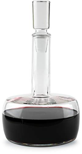 Circleware 33291 Elegant All-Purpose Glass Wine Decanter with Stopper Drinking Glassware Carafe Pitcher for Water, Liquor, Beverage, Beer and Bar Barrel Dining Home and Kitchen Decor, 45 oz, Clear