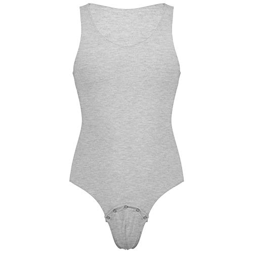 Moily Men's One-Piece Mankini Bodysuit High Cut Thongs Leotard Vest Shirt Sportswear Jumpsuit