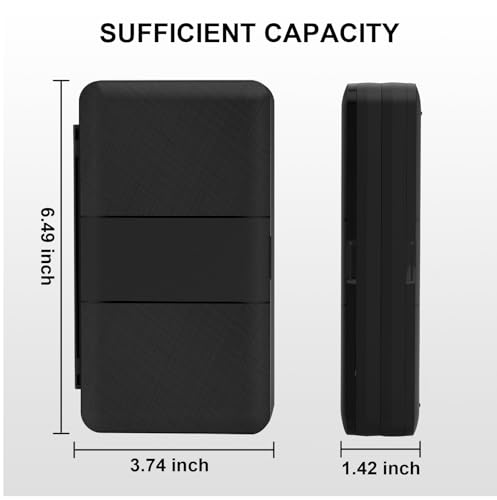 Image of QuoLumPIA 72 Nintendo Switch 2 Game Case - for Switch /OLED /Lite Game Cartridges storage with 72 Game Card & 120 Micro SD Card Slots, Black, Hard Shell, Silicone Lining, Magnetic game card holder