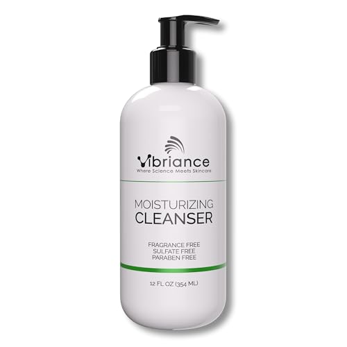 Vibriance Moisturizing Cleanser, Oil-to-Foam Face Wash with Niacinamide, Shea Butter for Mature Skin - Hydrating Gentle Facial Cleanser, Sensitive Face Wash, Sulfate-Free, 12 fl oz