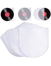 100PCS Vinyl Record Sleeves Inner, 12 Inch Semi-Transparent Inner Plastic Record Cover Sleeves with 0.08mm Thick Anti-Static Material